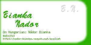bianka nador business card
