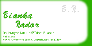 bianka nador business card